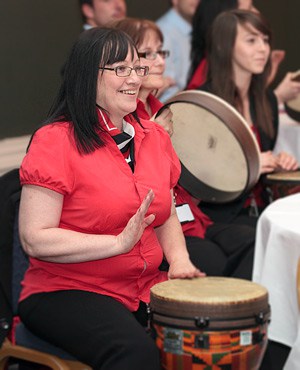 Photo of a drumming workshop